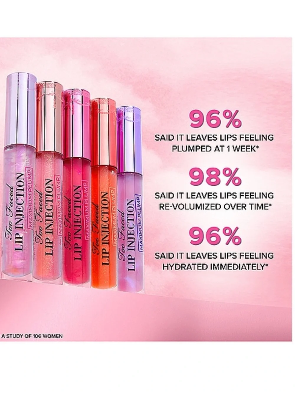 Too Faced Lip Injections LipGloss Maximum Plumping in Blueberry Buzz BNIB